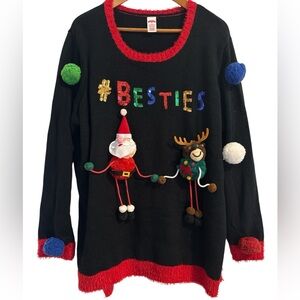 UGLY CHRISTMAS SWEATER - Besties Sz 2X